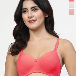 LILY Dapyklis Women Pack Of 3 Seamless Full Coverage Lightly Padded Bra-picture-7