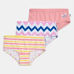 You Got Plan B Girls Pack Of 3 Printed Pure Cotton Mid Rise Basic Briefs-picture-15