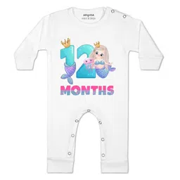 Arvesa Kids-Unisex White Cotton Rompers-picture-10