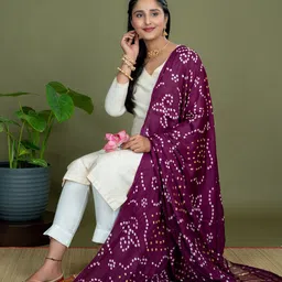 Ushvii Printed Cotton Silk Bandhani Dupatta-picture-40