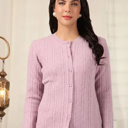 Cayman Women Cable Knit Woollen Cardigan-picture-32