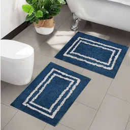 Aura 2-Pcs Blue & White Textured Anti-SkidDoormat-picture-10
