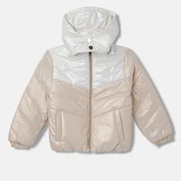 Blue Giraffe Girls Colourblocked Puffer Jacket-picture-23