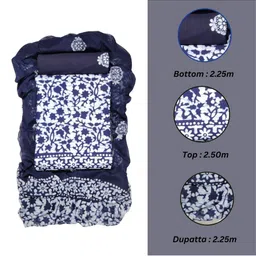 Farooq Dyeing Floral Printed Pure Cotton Unstitched Dress Material image 3