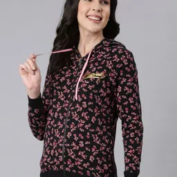 DIXCY SCOTT Slimz Women Printed Hooded Sweatshirt image 3