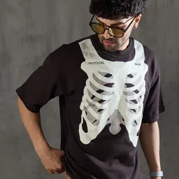 FUGAZEE Men Graphic Printed Round Neck Cotton Oversized T-shirt image 5