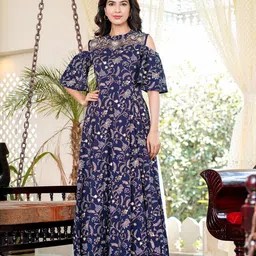 BAESD Women Ethnic Motifs Fit & Flare Dress-image-78