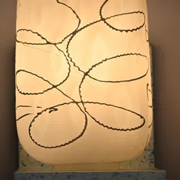 SOMIL White Glass Cylinder Printed Wall Lamps image 3