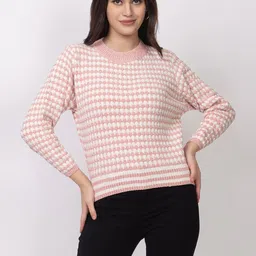 DressBerry Women Self Design Woollen Pullover-image-54