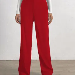 BAESD Women Relaxed Straight Leg High-Rise Trousers-picture-3