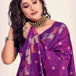 AMRUTKALA SAREES Woven Design Zari Banarasi Saree image 3