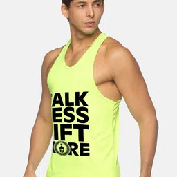 Anax Aesthetics Men Polyester Dri-Fit Printed Sleeveless Sando Gym Vest Stringer Tank Top image 2