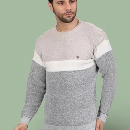 GRACIT Men Colourblocked Woollen Pullover image 4