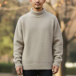 HERE&NOW Men Pullover with Fuzzy Detail image 3