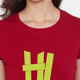HESHA Women Typography Printed T-shirt image 2