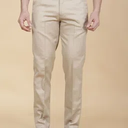 el cielo Men Solid Smart Slim Fit Easy Wash Pleated Trousers-image-45