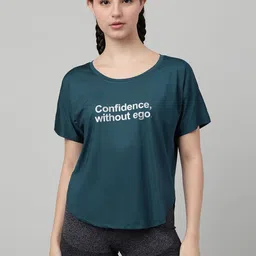 MKH Women Typography Printed Dri-FIT T-shirt image 4