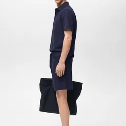 MANGO MAN Seersucker Shorts image 3