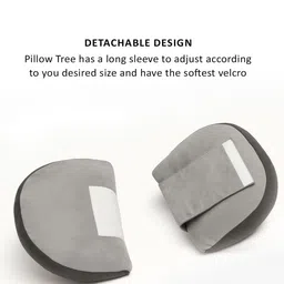 PILLOW TREE Grey Fibre Filled Faux Velvet Maternity Pillow image 3