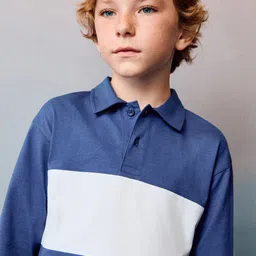 Mango Kids Boys Striped Polo Collar T-shirt-picture-29