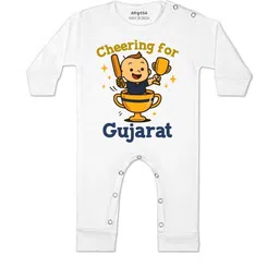 Arvesa Kids-Unisex White Cotton Rompers-picture-19