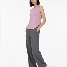 glitchez Round Neck High-Low Hem Top image 4