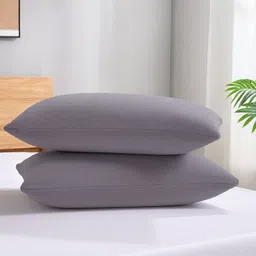 yora homestyle Grey Terry 300 TC Waterproof 18x28 inches Pillow Protector Covers Set of 2 image 1