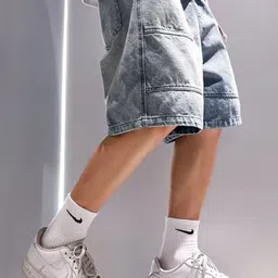 HERE&NOW Men Modal Denim Shorts-picture-17