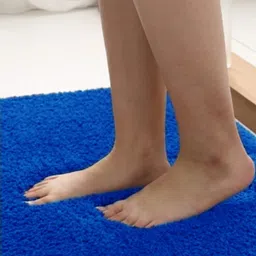 CROWN MATTINGS Blue 1400 GSM Microfibre Bath Rugs image 2