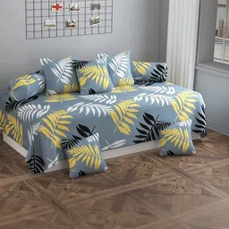 Homybees Blue 220 TC Bedsheet with 2 Pillow Covers image 2