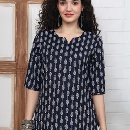 SZN Floral Printed V-Neck Kurti-picture-21