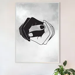 nestroots A Bridge of Hands Grey & Black Canvas Wall Art-picture-38