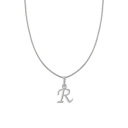 AKSHAT SAPPHIRE Kids 925 Sterling Silver Alphabet R Pendant With Chain-image-87