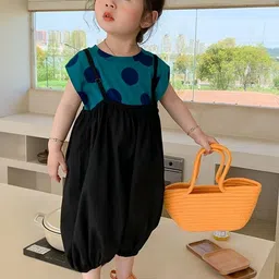 LULU & SKY Girls Dungarees With Polka Dot T-Shirt-picture-26