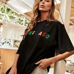 Mast & Harbour Women Typography Printed T-shirt image 2