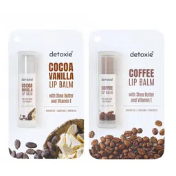 Detoxie Set Of 2 Coffee & Cocoa Vanilla Lip Balm With Shea Butter & Vitamin E - 4.5 g Each image 4