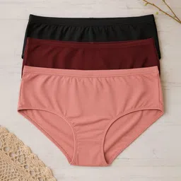 FiveFlag Pack of 3 Mid-Rise Anti Bacterial Hipster Briefs-picture-23