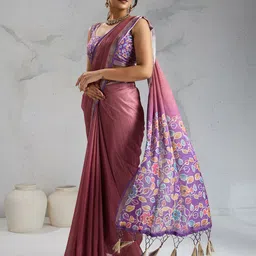 TASRIKA Floral Printed Zari Saree image 5