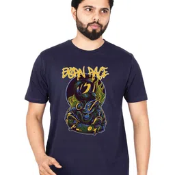 LA MILANO Men Graphic Printed Round Neck Pure Cotton Slim Fit T-shirt-picture-51