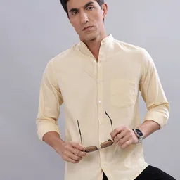 7TH LEGION Smart Mandarin Collar Casual Cotton Shirt-image-44