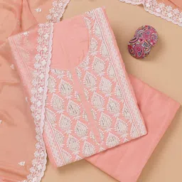 Koskii Embroidered Unstitched Dress Material-picture-22