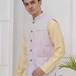 Sethukrishna Printed Nehru Jacket image 5