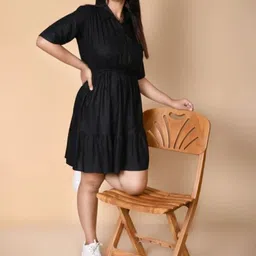 FairyTeller Shirt Collar Fit & Flare Dress image 5