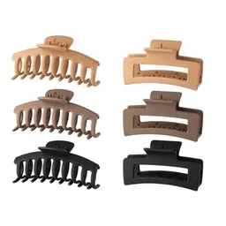 FHONEX Women Set Of 3 Matt Finished Claw Clip image 3