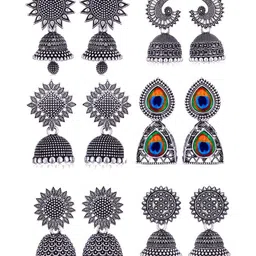 MEENAZ Floral Jhumkas Earrings-image-65