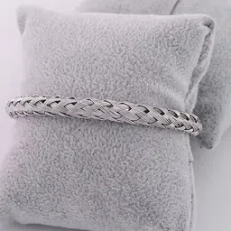 heer collection The Roadster Lifestyle Co Men Braided Design Textured Open Cuff Bracelet image 3