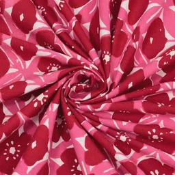 Myntra Elegant Homes Pink & Red Set of 2 Ethnic Motifs Long Door Curtain image 4