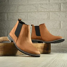 KRAASA Men Textured Casual Chelsea Boots-picture-19