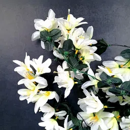 apka mart White Hanging Artificial Flower image 2