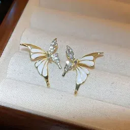 styledose Rhinestone Studded Butterfly Shaped Studs image 3